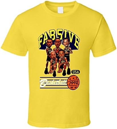 Fab Five Michigan Retro Caricature Grey T Shirt S Sport Grey